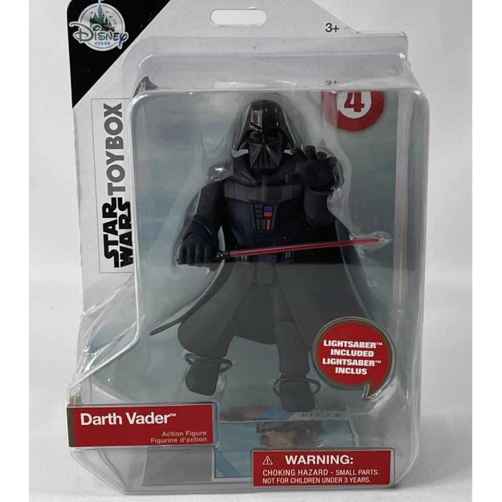 Disney Star Wars Darth Vader Action Figure Lightsaber 5.5 Inch Tall Toy Box #4